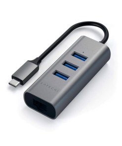 Satechi Type C 2 In 1 Usb Hub With Ethernet Space Gray