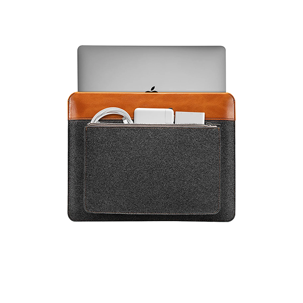 Hover Tomtoc Felt & Pu Leather Laptop Sleeve
