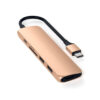 Satechi Slim Aluminum Type C Multi Port Adapter V2 Gold