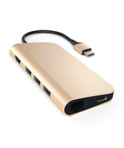 Satechi Type C Multi Port Adapter 4k With Ethernet Gold