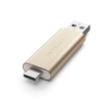 Satechi Aluminum Type C Usb 3.0 And Micro Sd Card Reader Gold