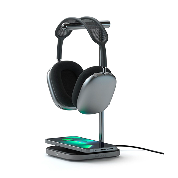 Satechi 2 In 1 Headphone Stand With Wireless Charger